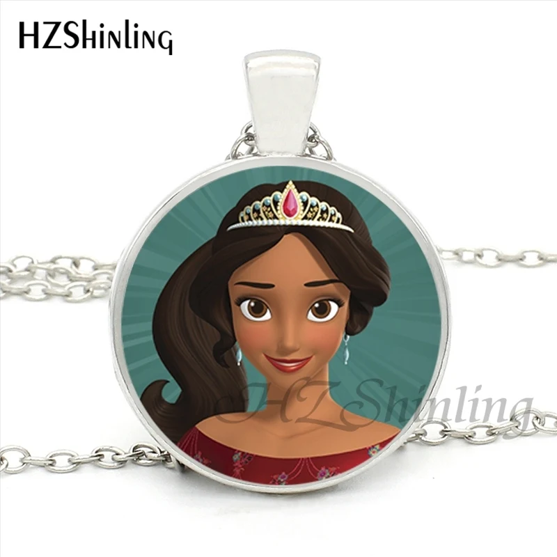 HZ1-ожерелье Elena of Avalor, художественное латам, ожерелье принцессы Елены, стеклянное круглое ожерелье s для девочек и женщин, мини-001 - Окраска металла: 4