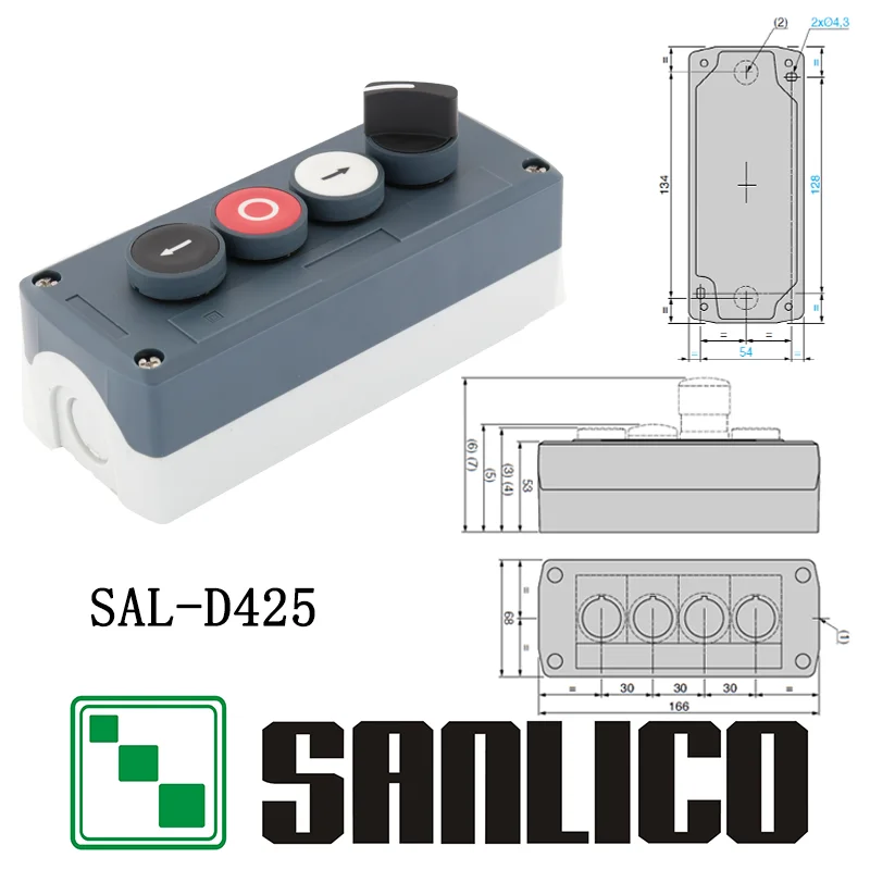 

waterproof push button switch control box station SAL(XAL)-D425