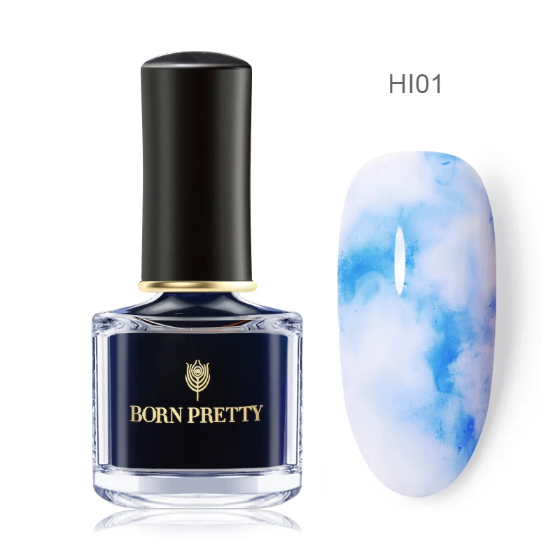 BP-HI01 BORN PRETTY Цветущий лак для ногтей 6 мл градиентная Акварельная чернильная синяя фиолетовая для украшения ногтей лак для маникюра DIY дизайн - Цвет: BP-HI01