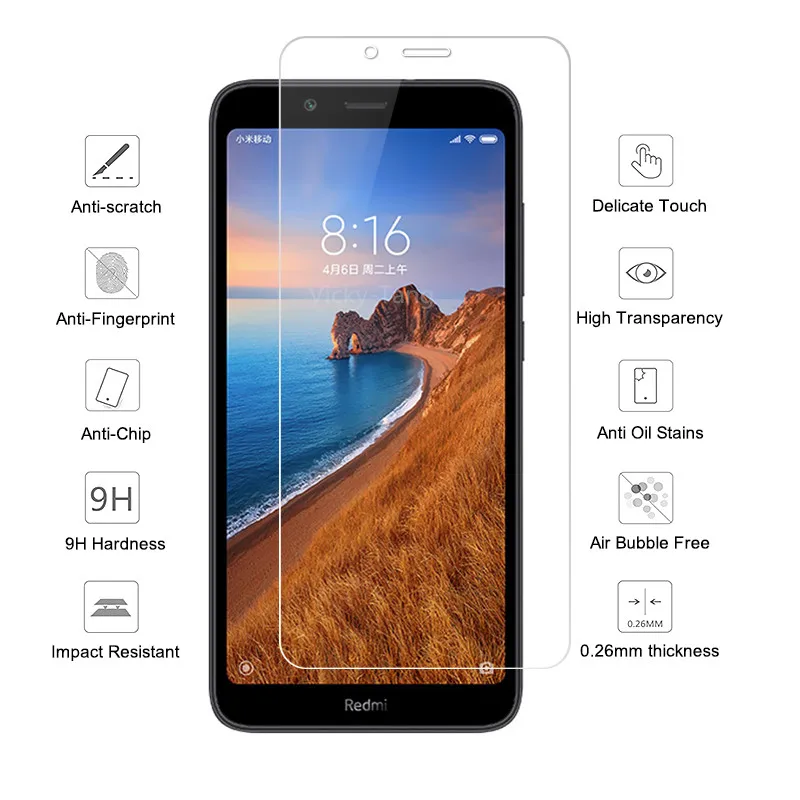 Защитное стекло для экрана Redmi Go Xiaomi Note 7 6 K20 Pro 7A 9 T закаленное H прозрачная пленка |