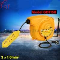 portable automatic telescopic drum cable tray gdt150 220v plug board board line 15 meters electric automatic hose reel 1pc