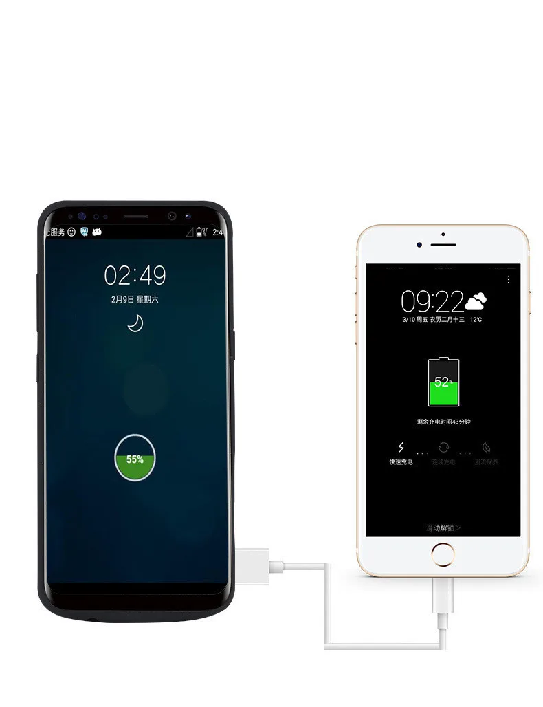 Тонкий ударопрочный чехол для зарядки аккумулятора 6500 мАч для samsung Galaxy S8 S9 Plus Note 8 Внешний перезаряжаемый внешний аккумулятор
