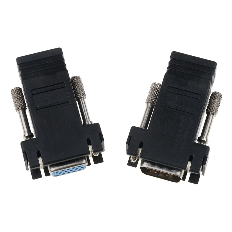 Kebidu Mini VGA удлинитель Женский/штекер к локальной сети Cat5 Cat5e/6 RJ45 Ethernet для ПК ТВ