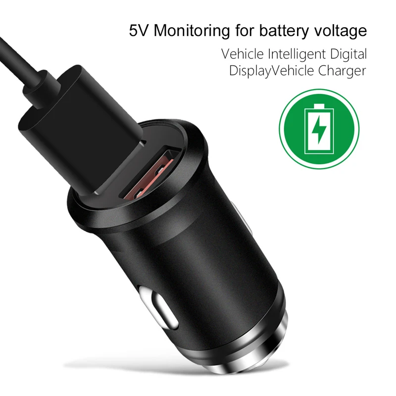 Металлическое зарядное устройство 5V 2.4A USB для автомобильного прикуривателя