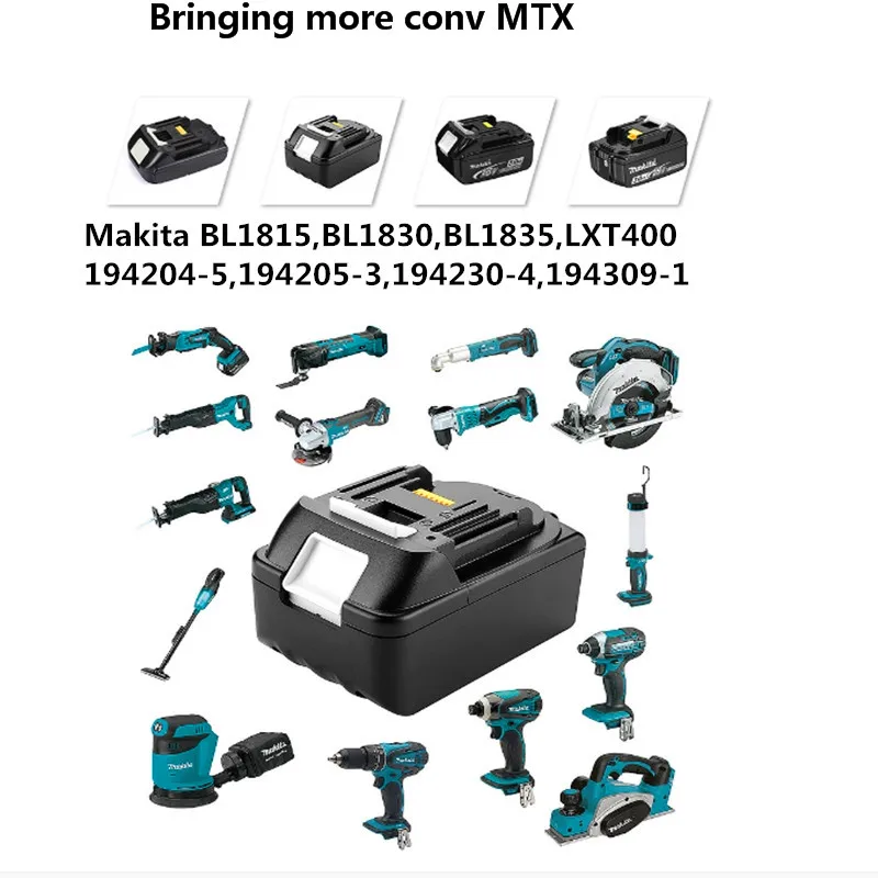 18V Полный 6000 мАч с Светодиодный индикатор литий-ионная Батарея для Makita BL1850 BL1830 BL1840 194205-3 Батарея импорт ячеек