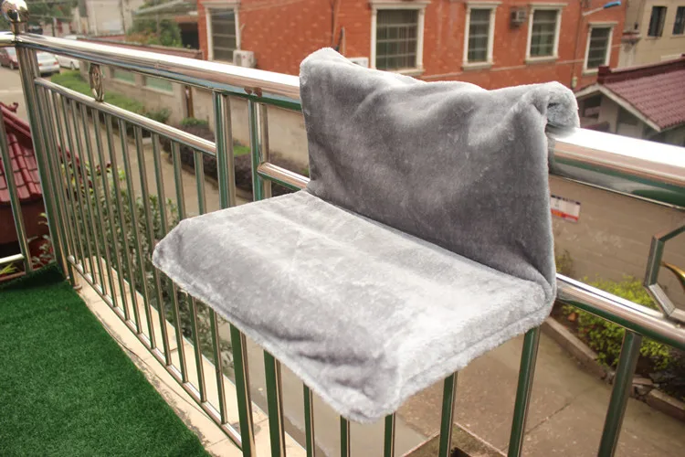 gray plush Мягкий гамак для кошек с устойчивой рамой InstallCat спальный питомник многофункциональная кровать для кошек радиаторная Подушка подвесная кровать для собак плюшевая/овечья шерсть - Цвет: gray plush
