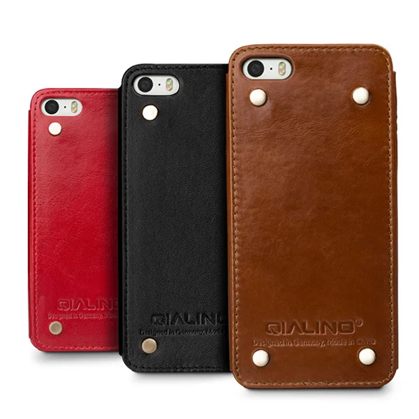 

Qialino Fashionable New Shockproof genuine leather Cover Case For iPhone 5 5S