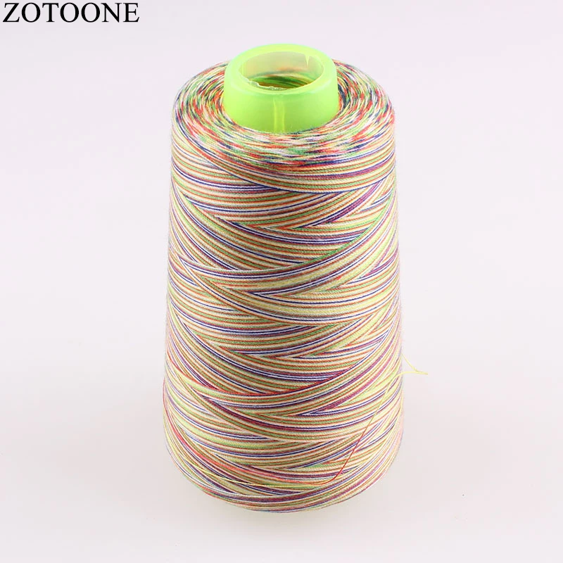 

Цветная швейная нить ZOTOONE 3000Y 40S/2 для тканевой швейной машинки, пряжа из полиэстера, аксессуары «сделай сам» для шитья, «сделай сам» Handmad C