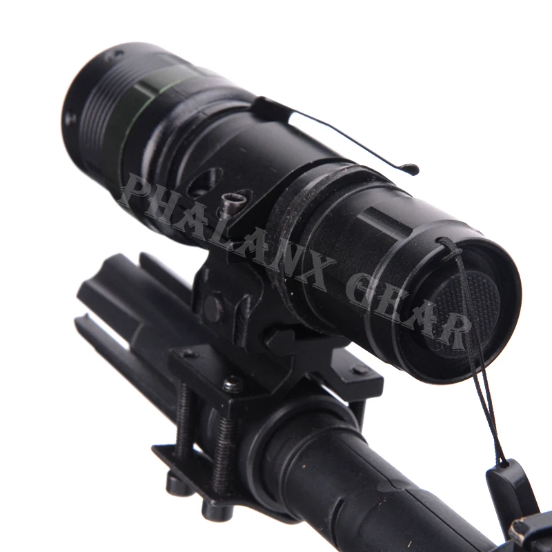 Охотничий Тактический фонарик с регулируемым Q5 компактным зумом CREE светодиодный