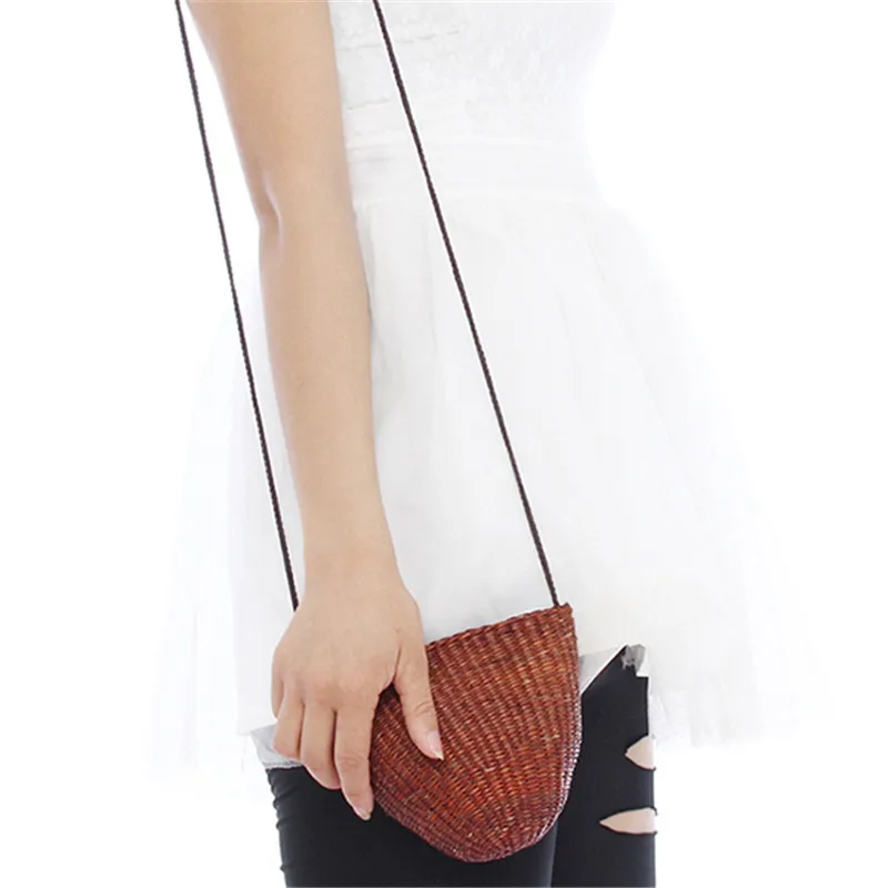 Новинка 2020 Женский соломенный дизайнерский кошелек через плечо 6 цветов плетеный