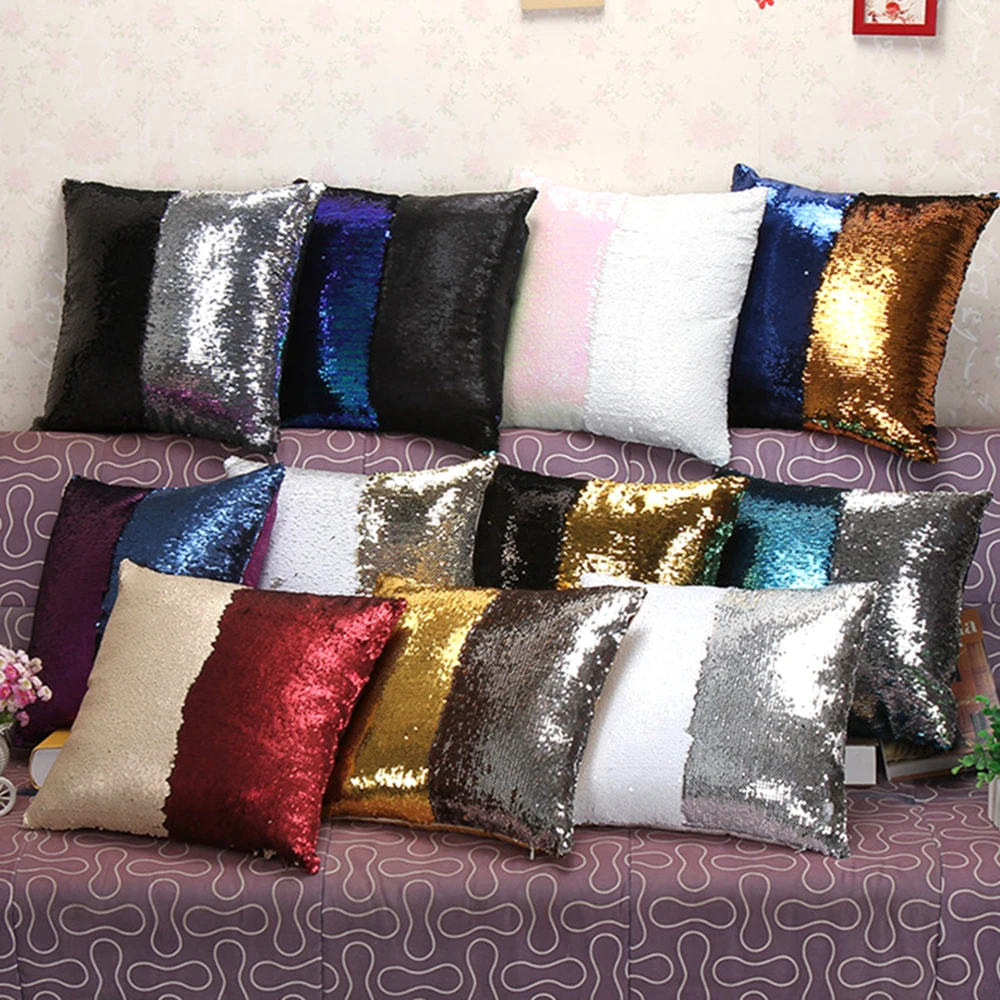 cushion cover cushions home decor throw Pillow Case decorative for sofa chair car Magical sequins pillowcase Dakimakura | Дом и сад