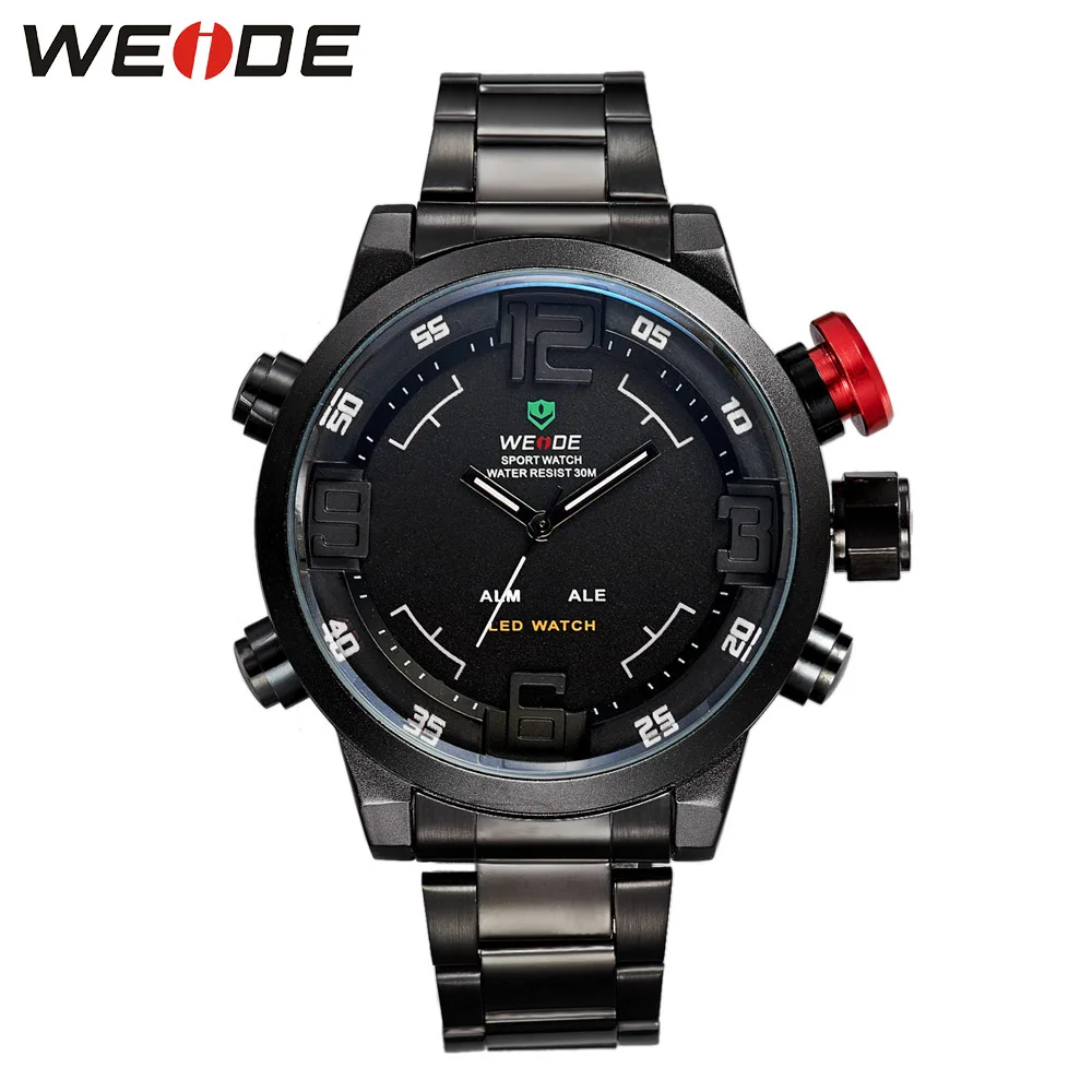 Другое WEIDE мужские спортивные часы из нержавеющей стали, белые часы, кварцевые аналоговые цифровые светодиодный часы в стиле милитари, мужские часы - Цвет: Другое