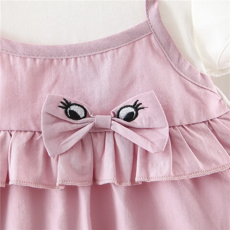 Детская одежда платье для девочек розовый желтый фиолетовый светло-голубой