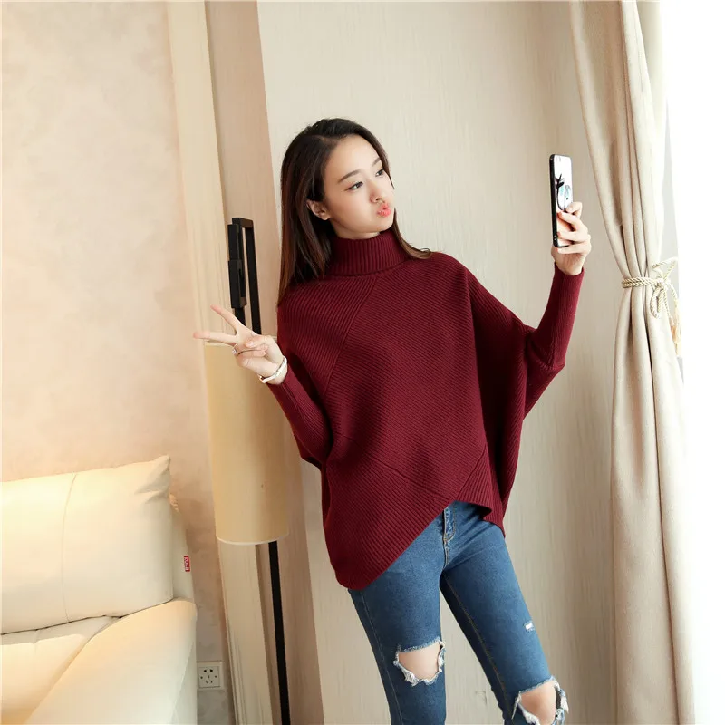 Осенняя Женская одежда новинка 2016 корейский свитер женский свободный с большим