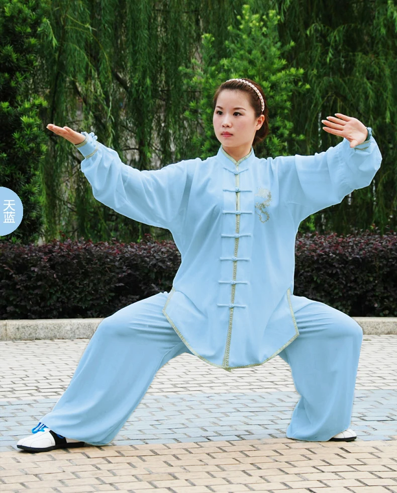 Костюм Дракона Тай Чи для мужчин и женщин одежда выступлений кунг-фу ушу боевые