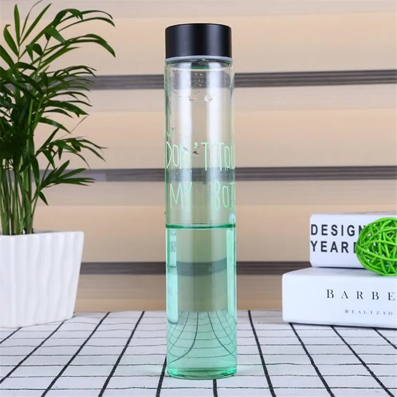 HOMETREE 1 шт. креативная стеклянная прозрачная бутылка для воды градиентный цвет