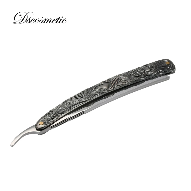Dscosmetic, нож для бритья, складной нож,, прямой край, стальной формирователь, Парикмахерская бритва, складной нож для бритья, ручка из алюминиевого сплава