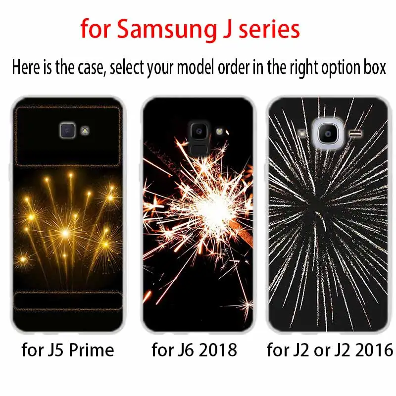 Фейерверк узор для чехол телефона Samsung Galaxy j6 J8 J7 J5 J3 J4 плюс 2018 2017 2016 J610 Prime Мягкий