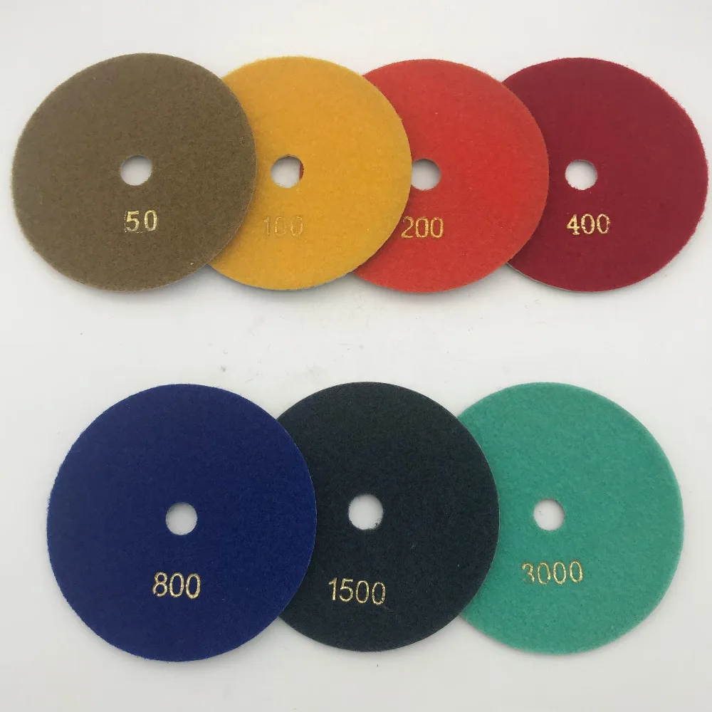 Алмазная полировальная Прокладка 5 дюймов влажный гранит Полировальный