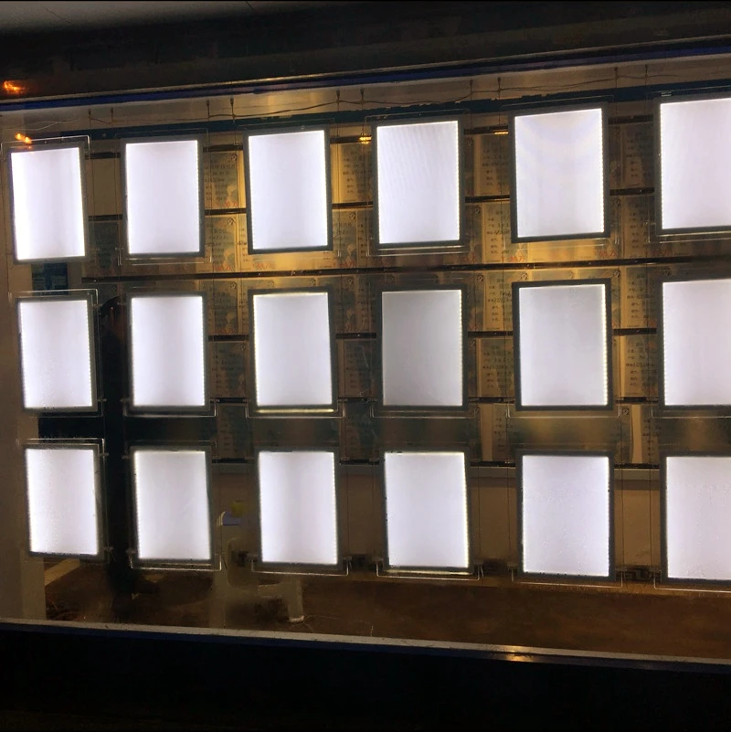 Оконный дисплей светодиодный ные акриловые знаки с окантовкой подвесная система