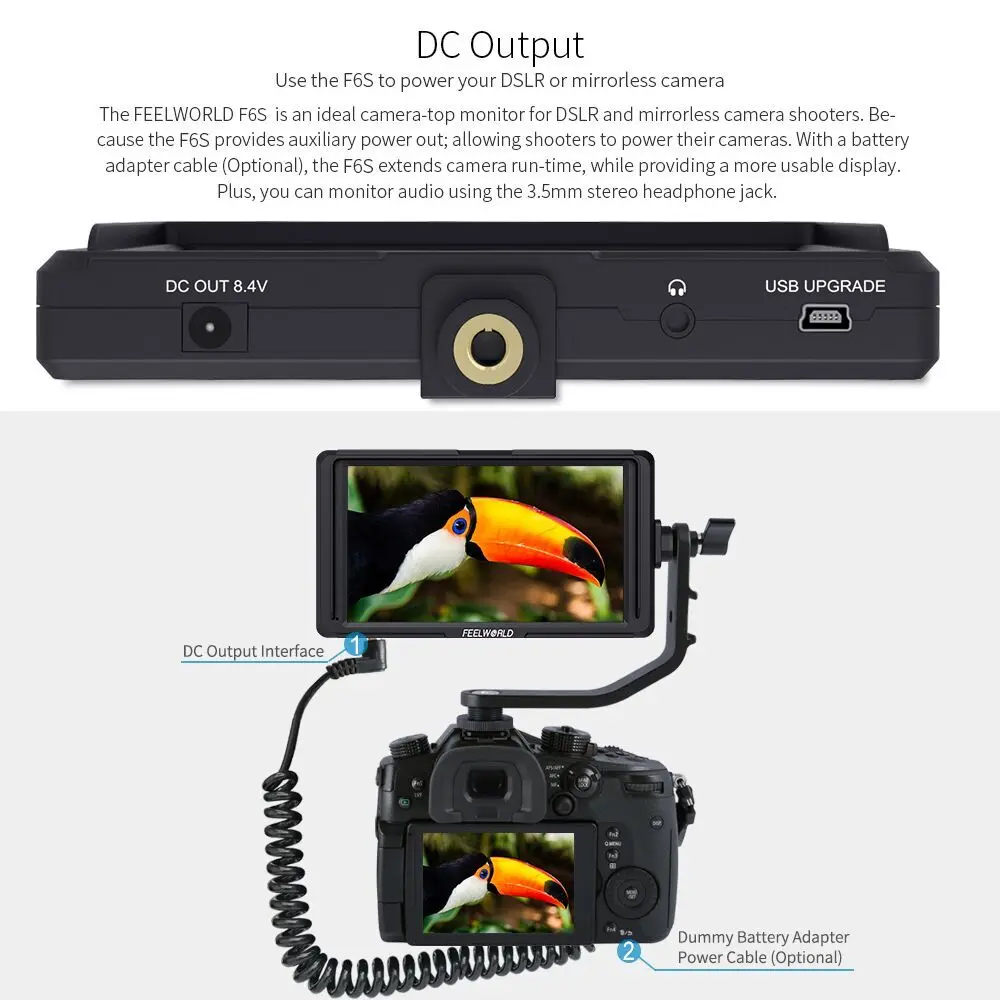 Feelworld F6S " 4 к HDMI 1080 P видео мониторы для Zhiyun вебилл Ронин S Gimbal DSLR MOZA Air камера стабилизатор vs мастер MA5