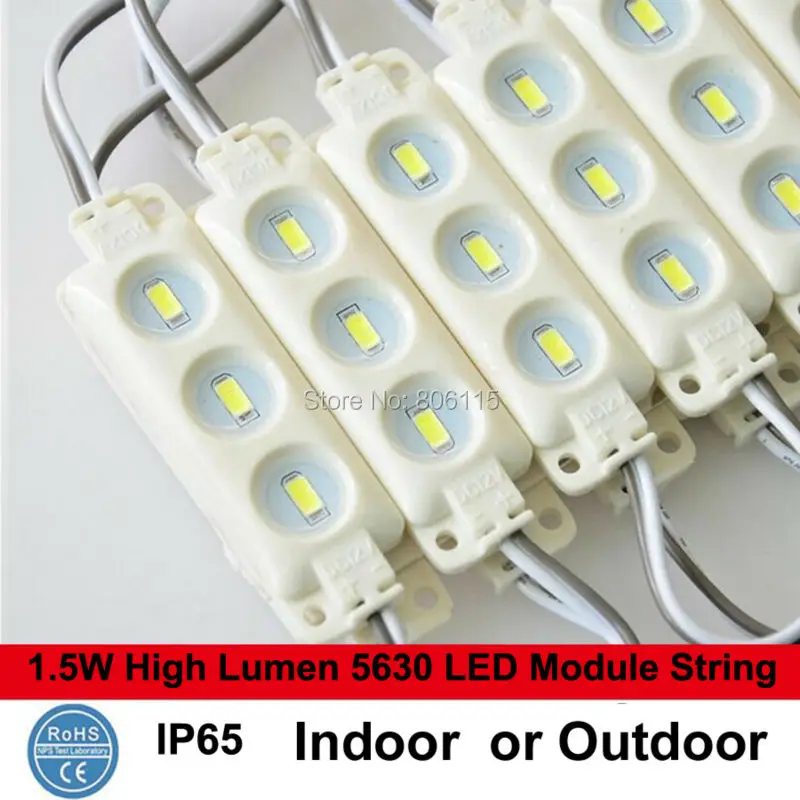 Новое прибытие впрыскивание АБС пластик 5630 Светодиодные модули SMD 3 светодиодов/1