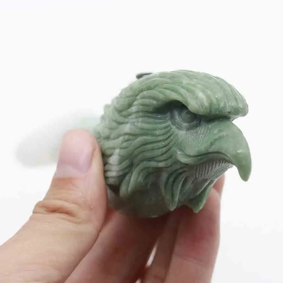 Коллекционные китайские ручной работы Природа Цвет Зеленый Белый Камень Нефрит
