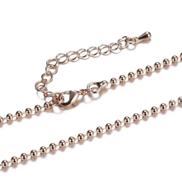 Винни дизайн Лидер продаж 80 см золотая розовая Золотая Серебряная цепочка с