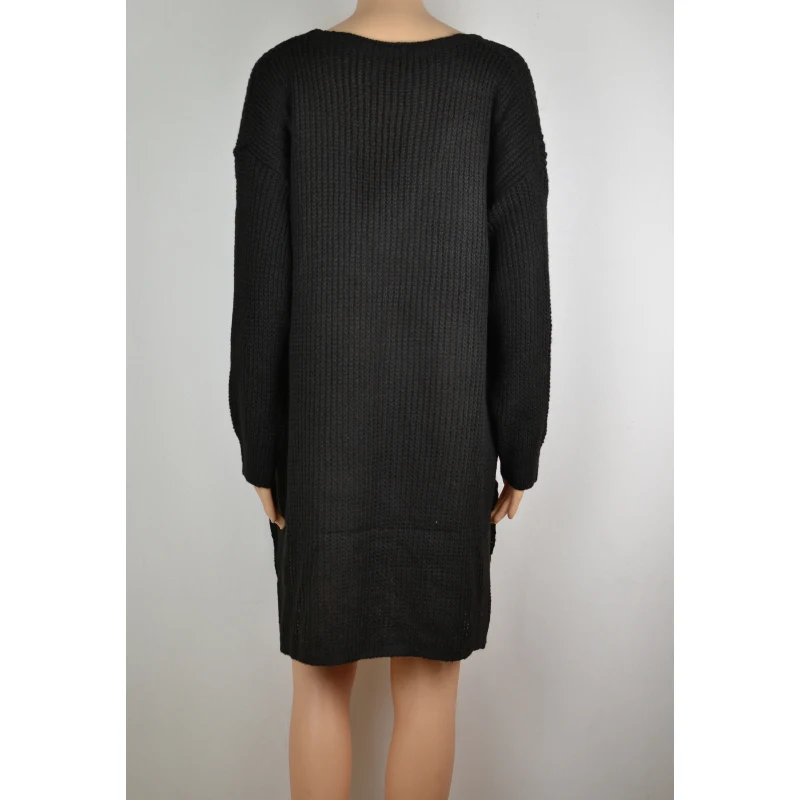 LALYSSE осенне-зимний свитер женский пуловер с v-образным вырезом вязаный большого