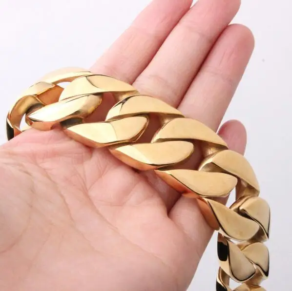 Ювелирные изделия из нержавеющей стали Майами кубинский бордюрный