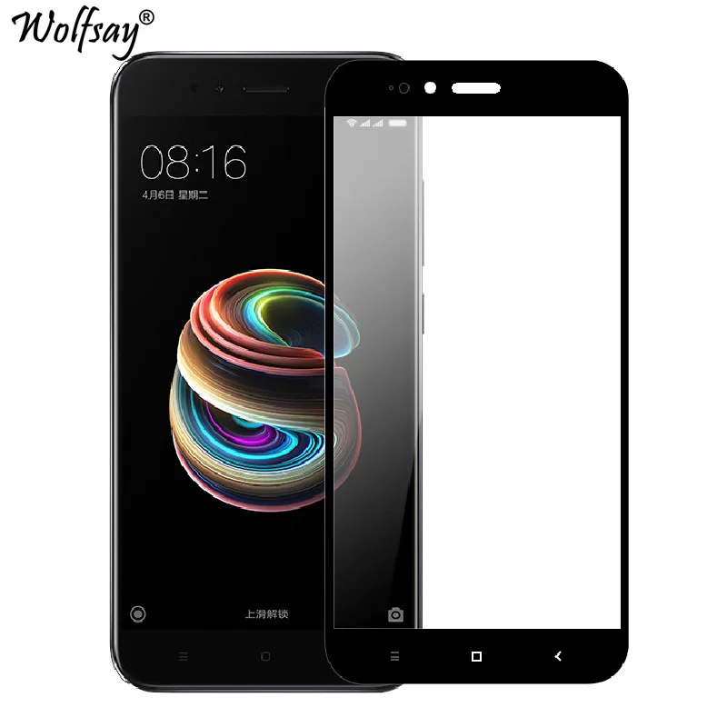 Полное покрытие экрана протектор Xiaomi Mi A1 стекло цвет Анти-взрыв закаленное для