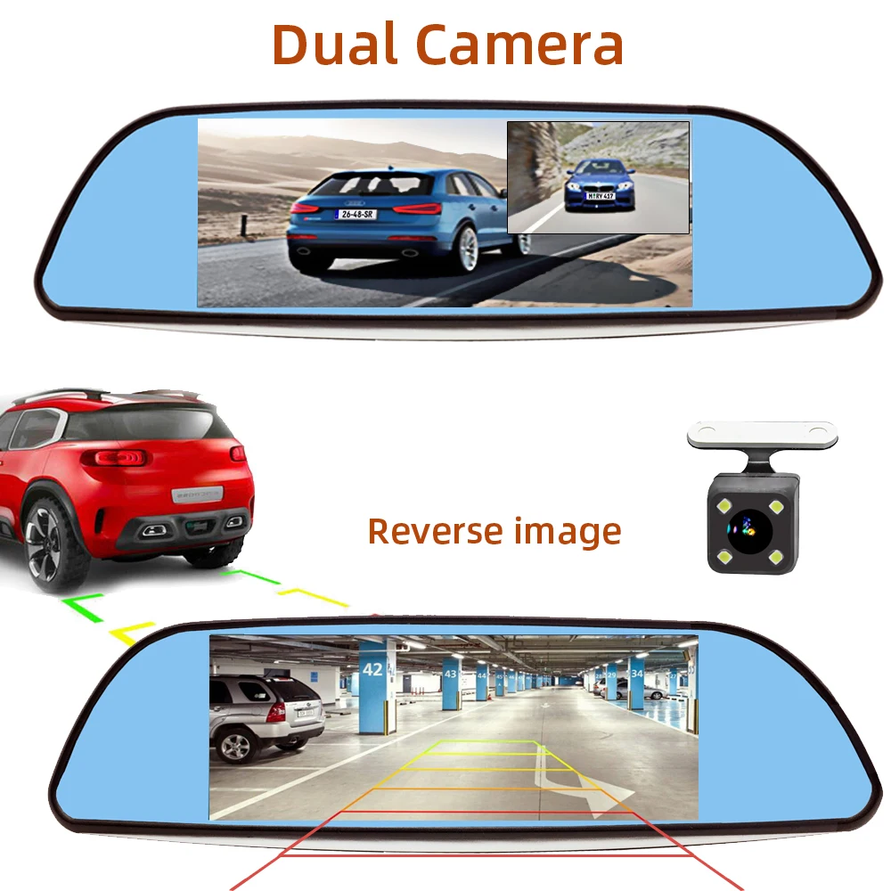 Bluavido 4G ADAS Android DVR " зеркало заднего вида gps Автомобильный видеорегистратор FHD 1080P видеорегистратор с камерой заднего вида WiFi Live monitor
