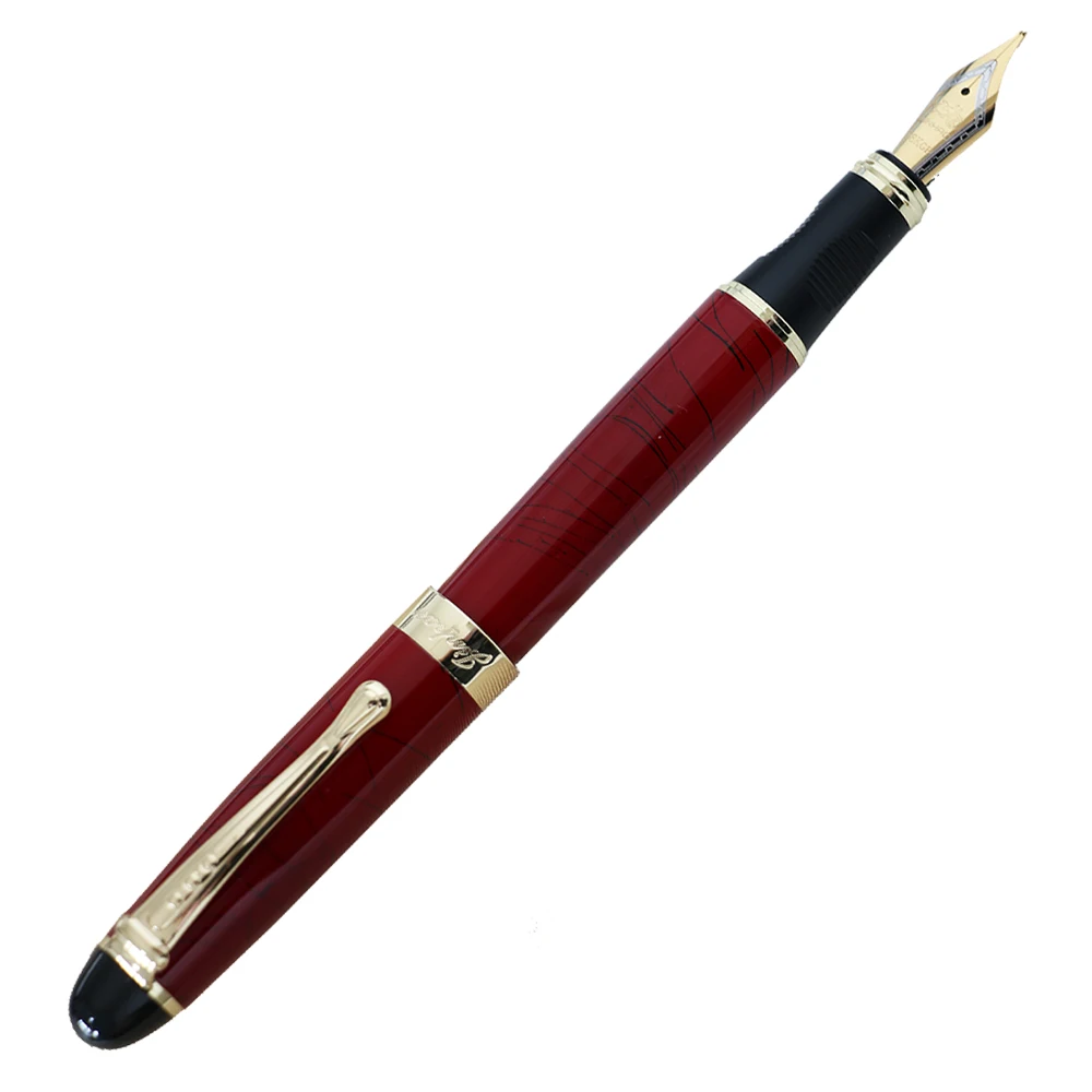 JINHAO 450 перьевая ручка 0.5MM or 1.0MM ручка чернильная перо для письма канцтовары ручки для школы - Цвет: Coral Red
