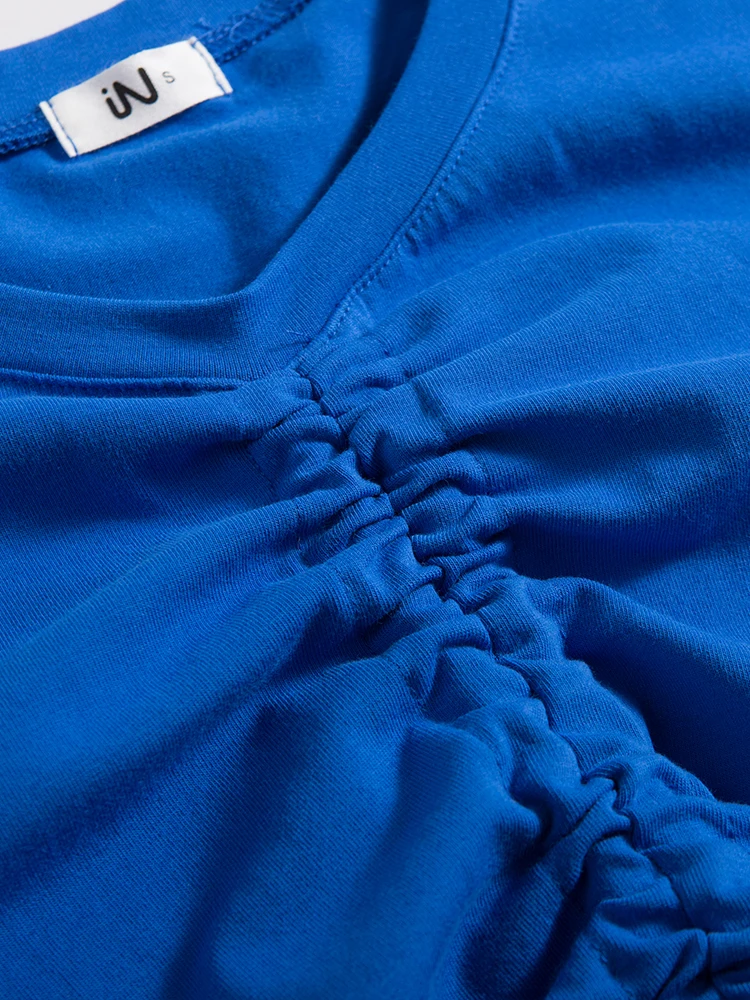 

2019 Summer T Shirt Women Causal Tees Cotton Short Sleeve Women Shirt V-neck Solid Fashion Tops Female Summer Clothing GGZ19030