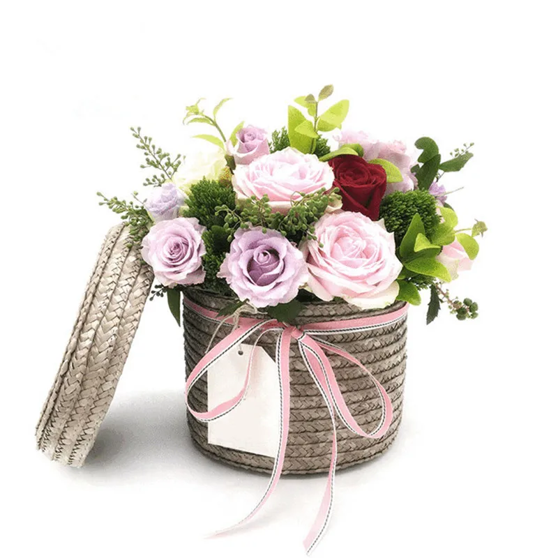 2 шт./компл. корзина для цветов из пшеничной соломы 2018 новая соломенная шляпа