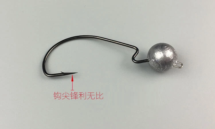 20 шт./компл. Смещение крючки взвешенный широкий разрыв Weedless мягкие приманки червь