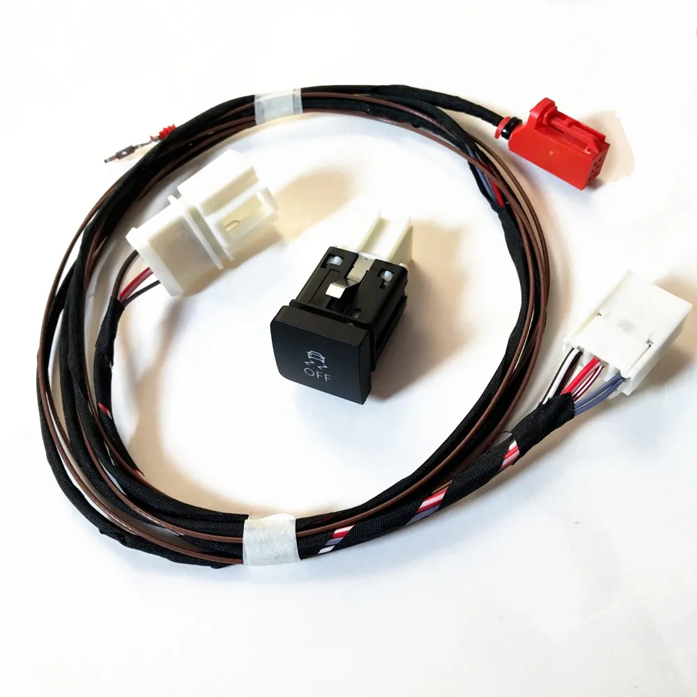 1Set Switch Plug TUKE ESP OFF ASR Противоскользящий переключатель режима вождения и кабель провода аксессуары для VW Jetta 5 MK6 Golf MK5 6 1K0927117 1KD 927 117 - Цвет: 1Set Switch Plug