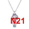 N-21 Menglina акриловые мультфильм принцесса колье для девочек и Подвески Flatback Смола Шарм маленькая девочка кулон ожерелье ювелирные изделия - Окраска металла: N-21