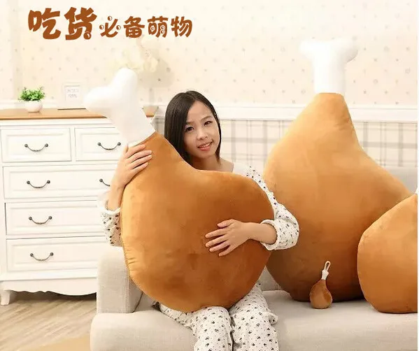 

Candice guo plush toy stuffed doll cartoon chicken Pendant drumstick sleeping cushion pillow birthday present Christmas gift 1pc