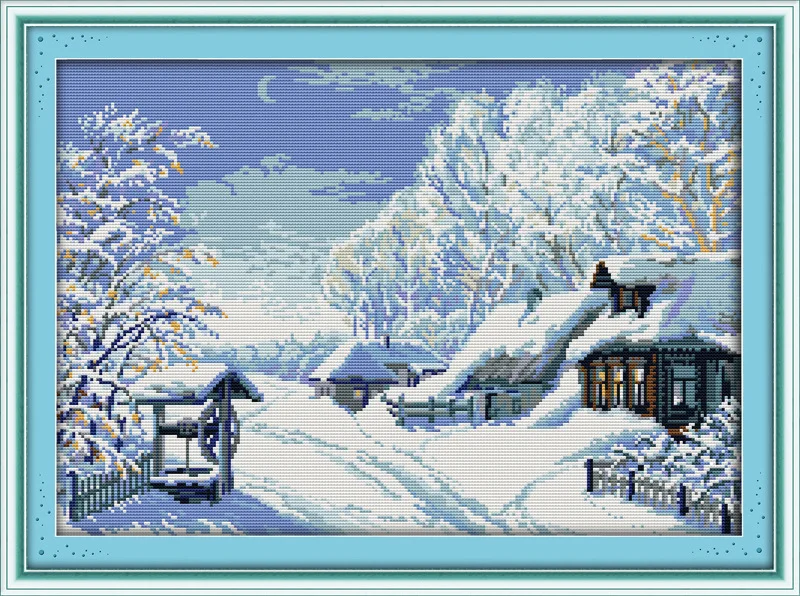 

The beautiful middle of winter Printed Canvas DMC Counted Cross Stitch Kits printed Cross-stitch set Embroidery Needlework