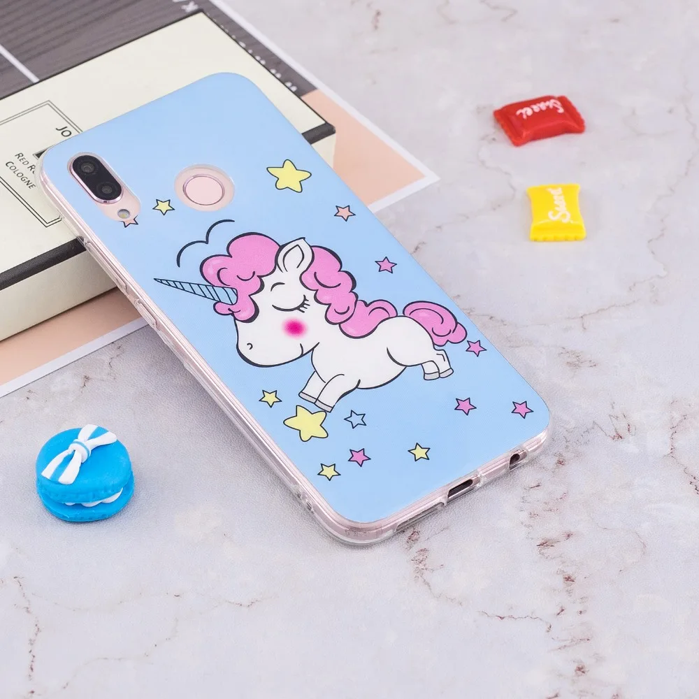 Чехол с единорогом для Huawei P Smart + Plus/Nova 3i силиконовый чехол P20 Pro Lite Etui Fundas Telefoon Hoesjes |