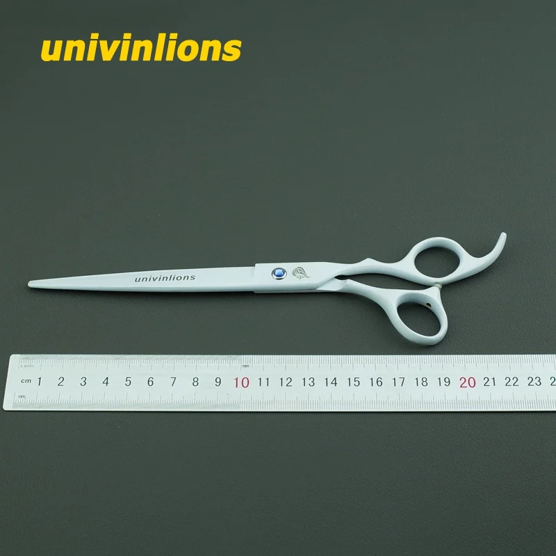 Черный Univinlions, 8 дюймов, прямые ножницы для стрижки собак, ножницы для стрижки собак, ножницы для стрижки домашних животных, ножницы для стрижки кошек, бритвы - Цвет: Черный