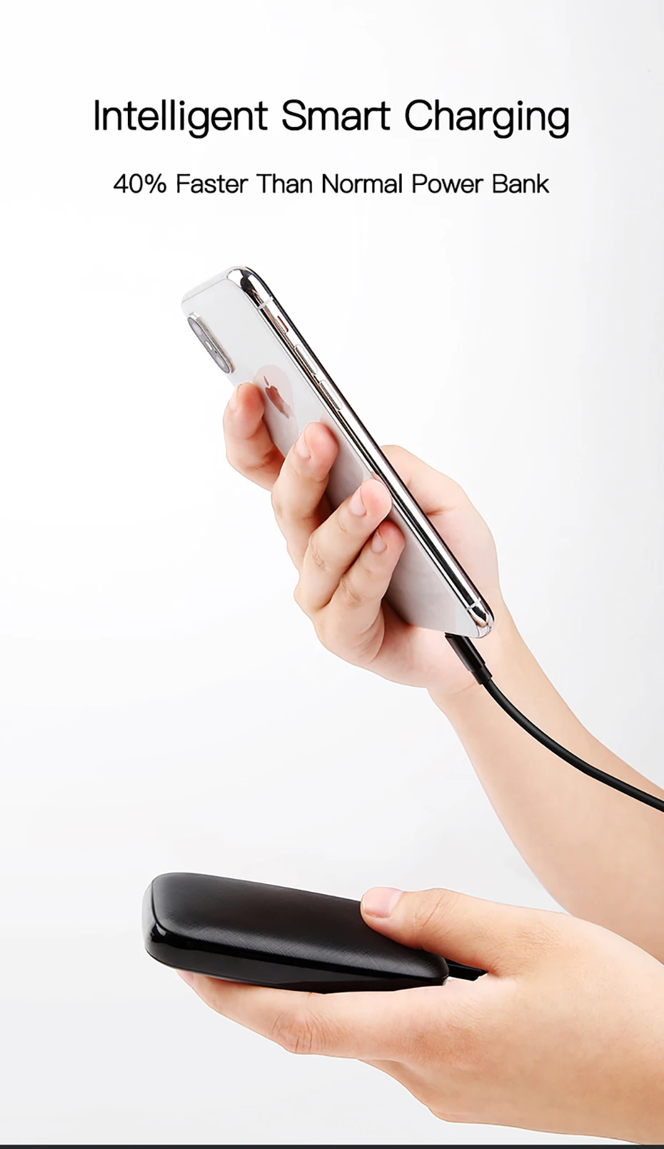 Baseus 10000 мАч mi ni power Bank для iPhone samsung Xiaomi mi портативное зарядное устройство повербанк внешний аккумулятор power bank