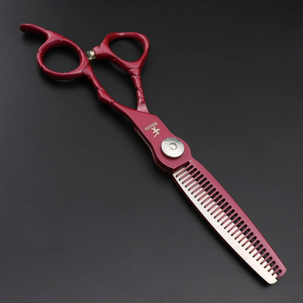 Высококачественные красные японские Парикмахерские ножницы 6 дюймов набор