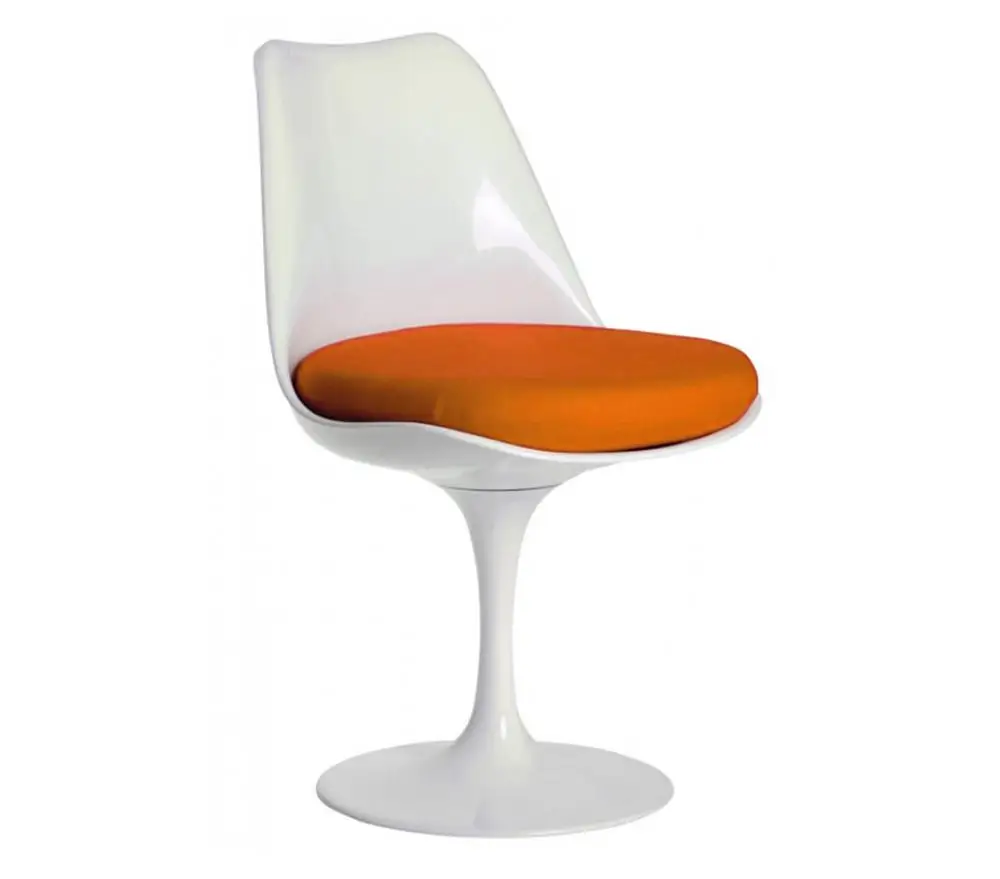 White Chair Orange P Классический стул-Тюльпан с Алюминий базы поворотный стул-Тюльпан современный пластиковый шарнир гостиничный стул-Тюльпан Офисный Компьютерный стул(кабинетный - Цвет: White Chair Orange P