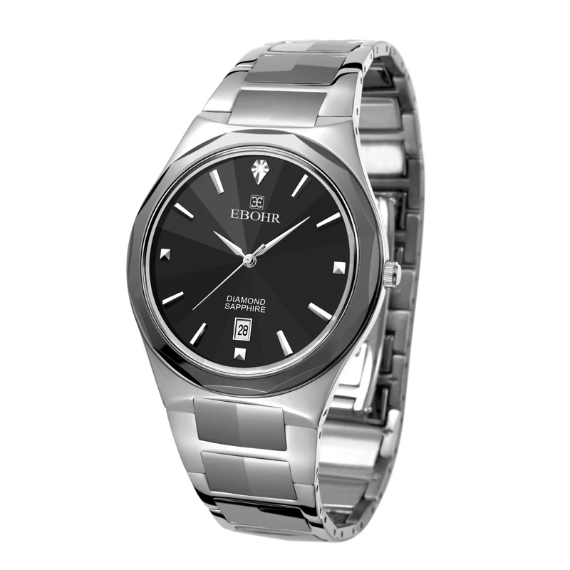 EBOHR Брендовые мужские часы модные кварцевые браслет повседневные Подарочные