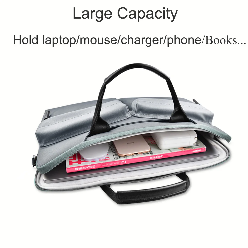 Сумка мессенджер WIWU с несколькими карманами для ноутбука MacBook Pro/Air 13 15