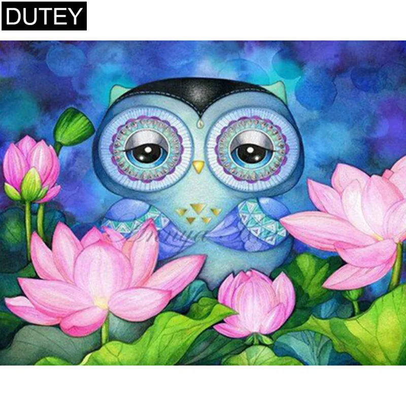Алмазная 5D картина Большой Глаз Лотос полноразмерная/круглая вышивка крестиком