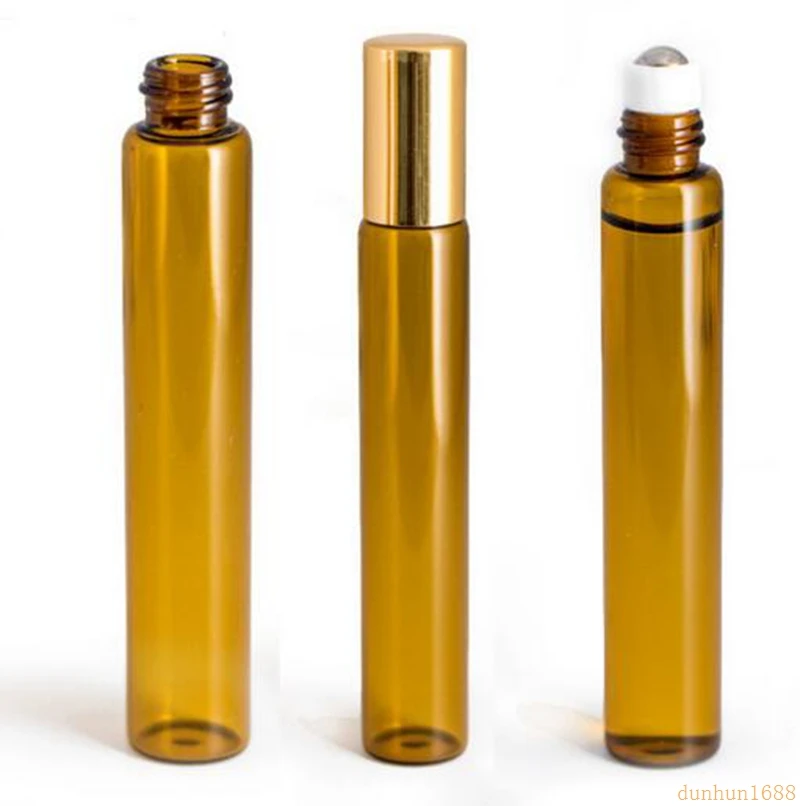 10 мл коричневая шариковая бутылка стеклянная для масла #123234|Многоразовые