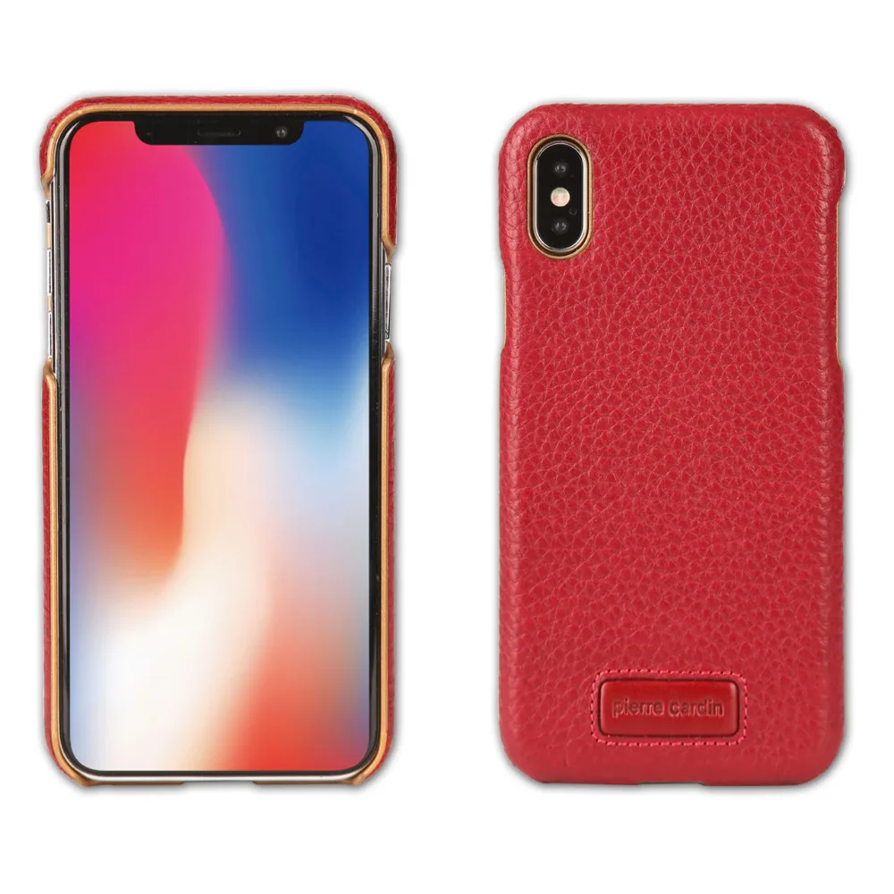 Pierre Cardin Роскошный ультра тонкий чехол из натуральной кожи для Apple iPhone XR/XS MAX чехол для телефона жесткий чехол